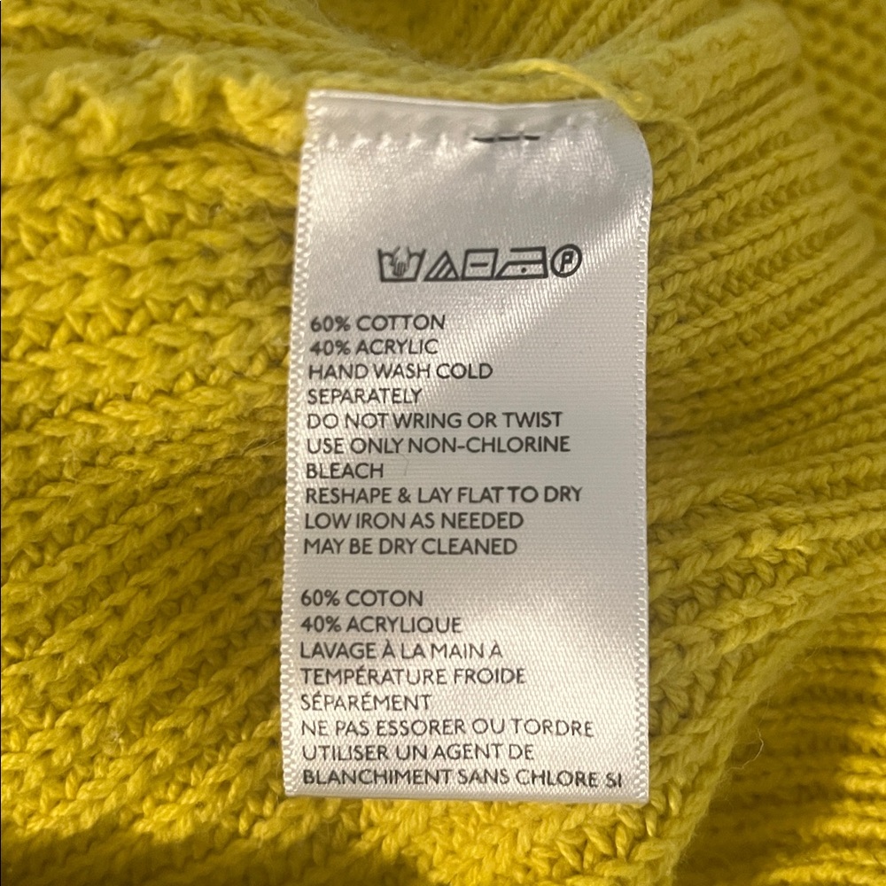 Urban Outfitters Yellow Knit Crewneck Sweater‎ Size S - Picture 5 of 6